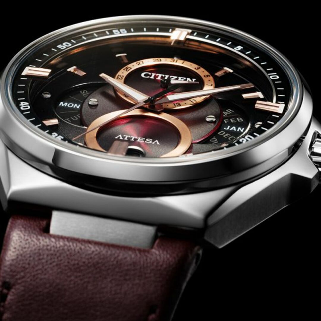 CITIZEN(シチズン)のシチズン CITIZEN 腕時計 メンズ アテッサ ATTESA BU0060-17W エコドライブ Eco-Drive カーフ スーパーチタニウム 世界限定1,000本 ワインレッド メンズの時計(腕時計(アナログ))の商品写真