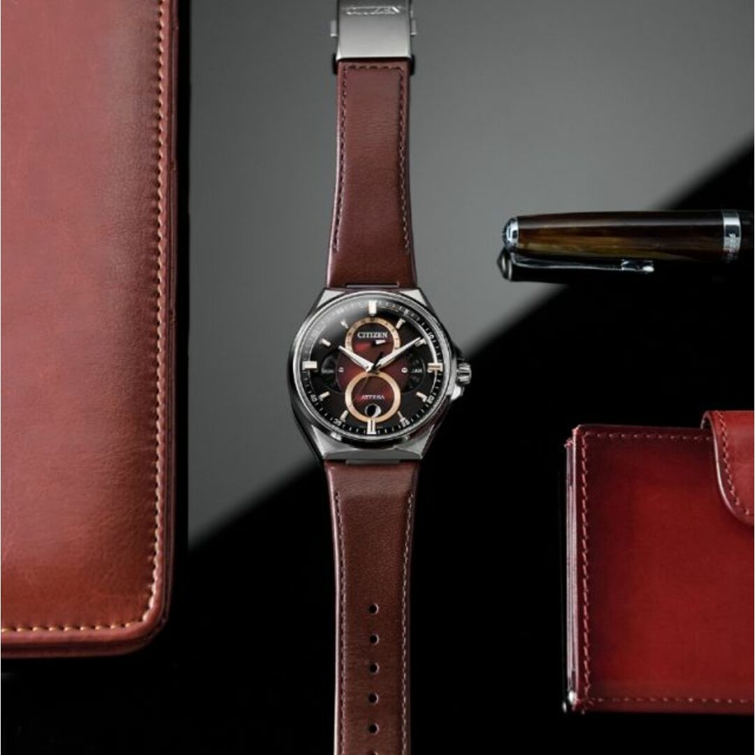 CITIZEN(シチズン)のシチズン CITIZEN 腕時計 メンズ アテッサ ATTESA BU0060-17W エコドライブ Eco-Drive カーフ スーパーチタニウム 世界限定1,000本 ワインレッド メンズの時計(腕時計(アナログ))の商品写真