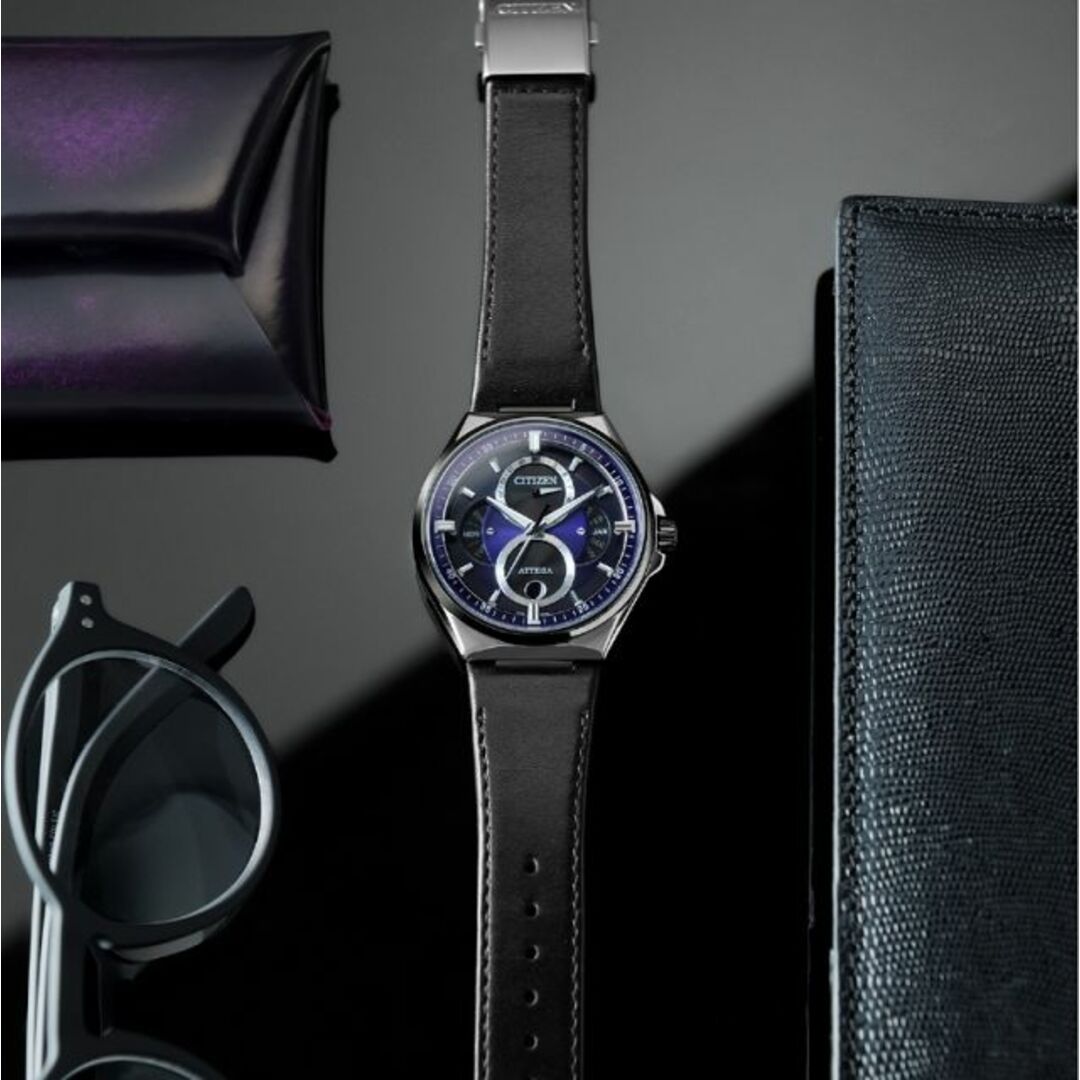 CITIZEN(シチズン)のシチズン CITIZEN 腕時計 メンズ アテッサ ATTESA BU0066-11W エコドライブ Eco-Drive カーフ スーパーチタニウム 世界限定1,300本 パープル メンズの時計(腕時計(アナログ))の商品写真
