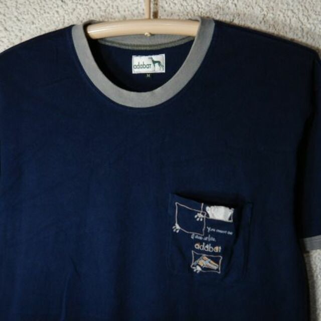 adabat(アダバット)のo6392　adabat　アダバット　日本製　半袖　リンガー　tシャツ メンズのトップス(Tシャツ/カットソー(半袖/袖なし))の商品写真