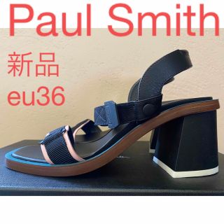 ポールスミス(Paul Smith)の新品 ポールスミス ダブルストラップ レザー サンダル チャンキーヒール(サンダル)