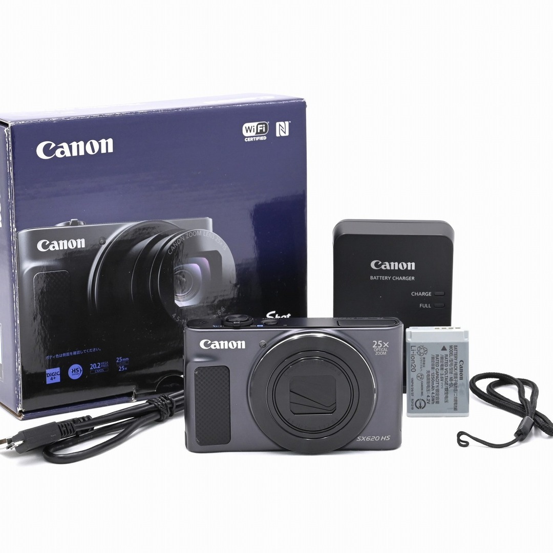 Canon(キヤノン)のCANON キヤノン PowerShot SX620 HS ブラック スマホ/家電/カメラのカメラ(コンパクトデジタルカメラ)の商品写真