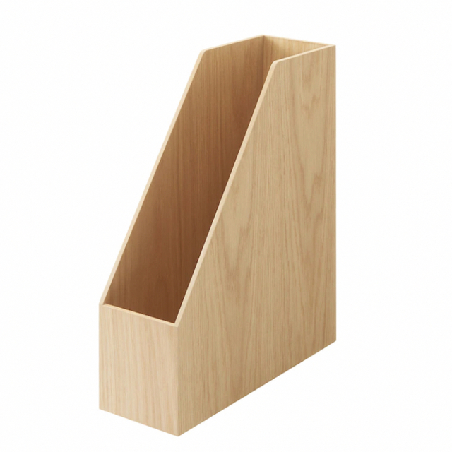 MUJI (無印良品)(ムジルシリョウヒン)の無印良品　木製スタンドファイルボックス　2セット インテリア/住まい/日用品の収納家具(ケース/ボックス)の商品写真