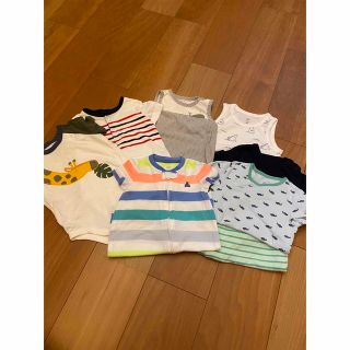 ベビーギャップ(babyGAP)の美品gapベビーまとめ7枚カバーオールサイズ70 おまけ付き(カバーオール)