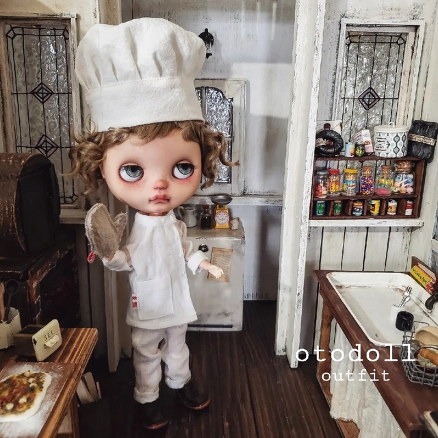 blythe⁡otodoll ブライス アウトフィット シェフのユニフォーム