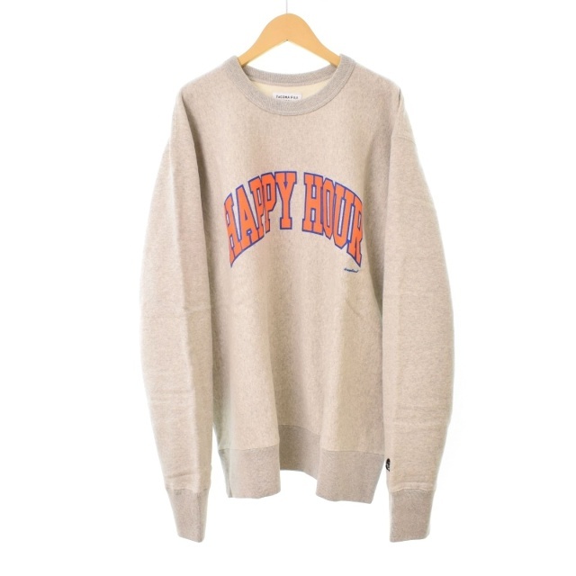 タコマフジレコード HAPPY HOUR COLLEGE LOGO SWEAT62cm着丈