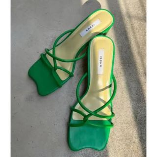 アメリヴィンテージ(Ameri VINTAGE)のAMERI　WAVE TOE SANDAL　グリーン　Mサイズ(サンダル)