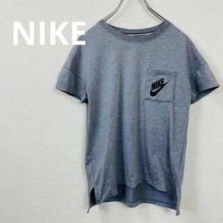 ナイキ(NIKE)のNIKE 　ナイキ　レディース　Tシャツ　グレー　ロゴ　プリント　キッズL(Tシャツ(半袖/袖なし))