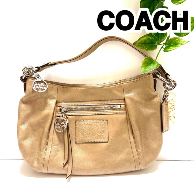 COACH ハンドバッグ ポピー ライトブラウン レザー 16284