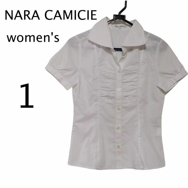 NARACAMICIE(ナラカミーチェ)のNARA CAMICIE　ナラカミーチェ　レディース　シャツ　オフィス レディースのトップス(シャツ/ブラウス(半袖/袖なし))の商品写真