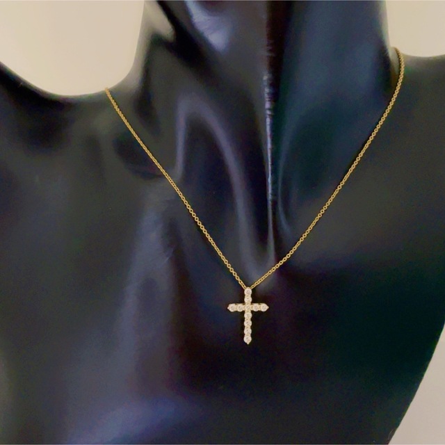 TIFFANY&Co. ティファニークロスダイヤモンドネックレススモールYG