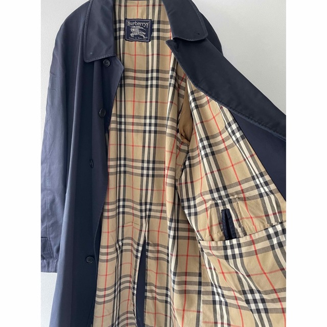 BURBERRY - 【美品】BURBERRY ステンカラーコート ネイビー 超ロング