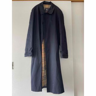 バーバリー(BURBERRY)の【美品】BURBERRY ステンカラーコート ネイビー　超ロング　バーバリー(ステンカラーコート)