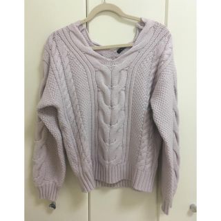 ダブルクローゼット(w closet)のwcloset ボリューム袖ケーブルニット 値下げしました！(ニット/セーター)