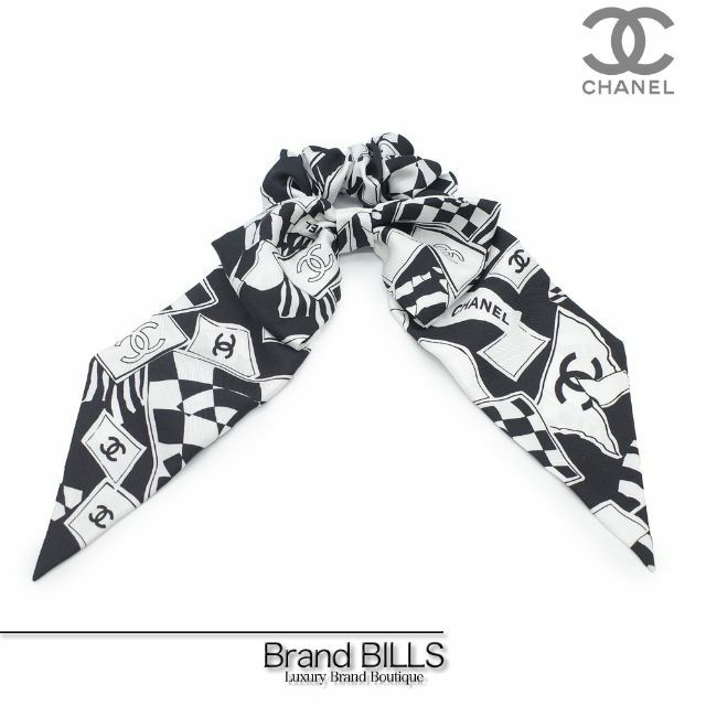CHANEL - 未使用品 シャネル シュシュ リボン ココマーク シルク