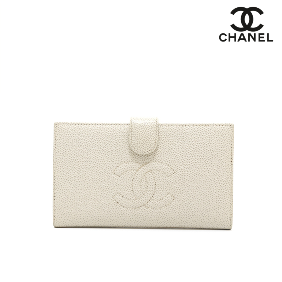 シャネル CHANEL キャビアスキン ココマーク 長財布