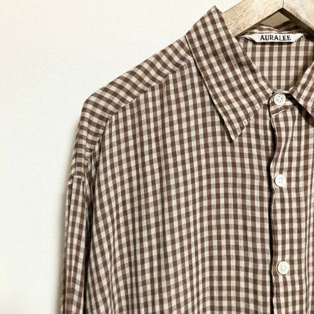 AURALEE(オーラリー)のサイズ5！AURALEE スーパーライトビッグチェックシャツ メンズのトップス(シャツ)の商品写真