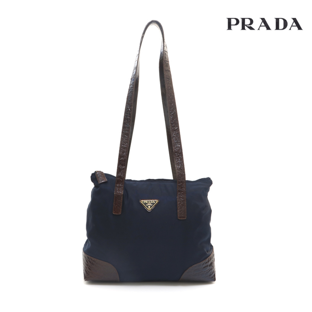 プラダ PRADA ロゴ 型押し  トートバッグ