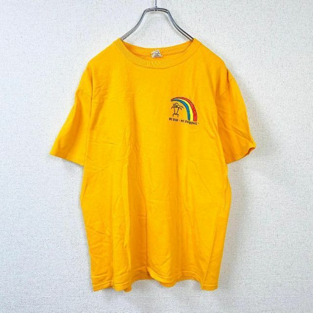 NO RAIN　NO RAINBO　M　Tシャツ　オレンジ　半袖　ビタミンカラー メンズのトップス(Tシャツ/カットソー(半袖/袖なし))の商品写真