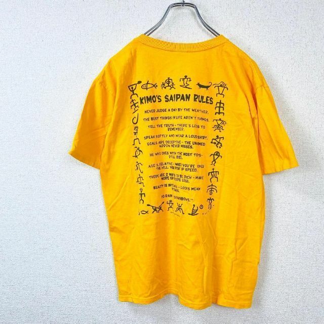 NO RAIN　NO RAINBO　M　Tシャツ　オレンジ　半袖　ビタミンカラー メンズのトップス(Tシャツ/カットソー(半袖/袖なし))の商品写真