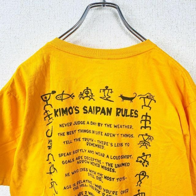 NO RAIN　NO RAINBO　M　Tシャツ　オレンジ　半袖　ビタミンカラー メンズのトップス(Tシャツ/カットソー(半袖/袖なし))の商品写真