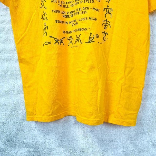 NO RAIN　NO RAINBO　M　Tシャツ　オレンジ　半袖　ビタミンカラー メンズのトップス(Tシャツ/カットソー(半袖/袖なし))の商品写真