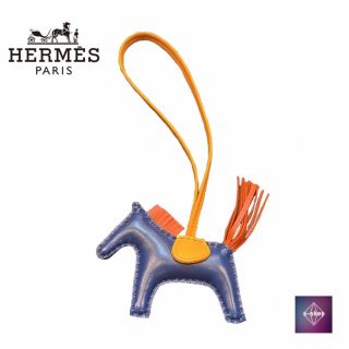 エルメス(Hermes)のHERMES エルメス ロデオ チャーム PM ブルー オレンジ イエロー 馬(チャーム)