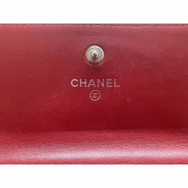 CHANEL(シャネル)の美品　シャネル　ラムスキン　長財布　カメリア レディースのファッション小物(財布)の商品写真