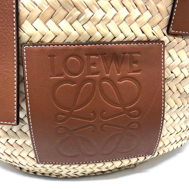 LOEWE(ロエベ)のロエベ LOEWE アナグラム ストロー かごバッグ カバン トートバッグ ラフィア ベージュ レディースのバッグ(トートバッグ)の商品写真