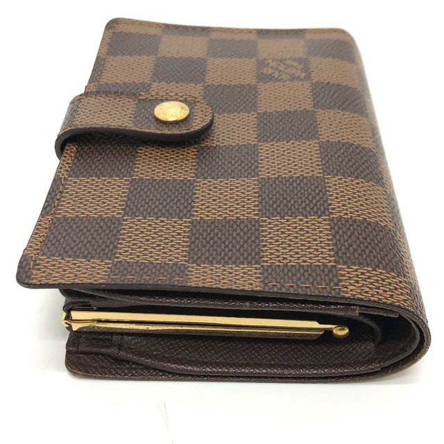 ルイヴィトン LOUIS VUITTON ポルトモネ ビエ ヴィエノワ N61664 ダミエ がま口 2つ折り財布 ダミエキャンバス ブラウン