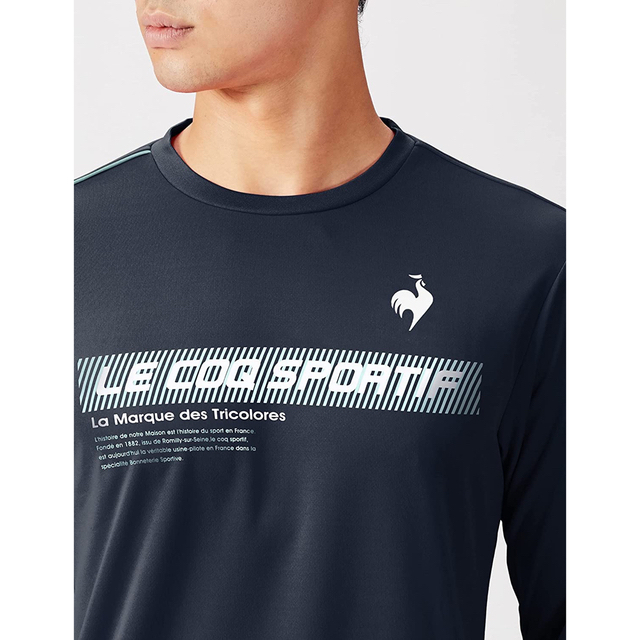 le coq sportif(ルコックスポルティフ)のルコックスポルティフ テニスウエア 長袖Tシャツ QTMUJB00紺メンズM新品 スポーツ/アウトドアのテニス(ウェア)の商品写真