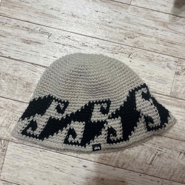魅力的な STUSSY WAVES KNIT BUCKET HAT 美品 STUSSY Waves knit ニット バケットハット