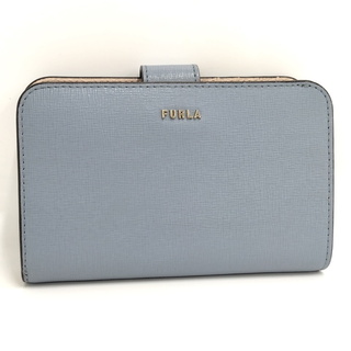 フルラ(Furla)のFURLA L字ファスナー 二つ折り財布 レザー ブルー(財布)