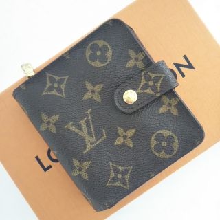 ルイヴィトン(LOUIS VUITTON)のモノグラム コンパクトジップ 二つ折り財布(財布)