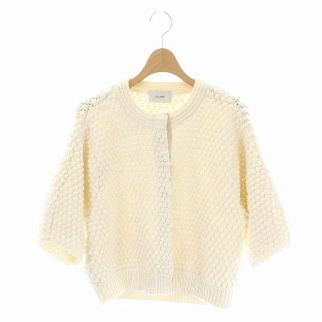 クラネ 3D DOT HALF SLEEVE KNIT CARDIGAN - カーディガン