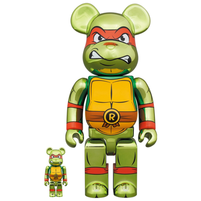 エンタメ/ホビーBE@RBRICK RAPHAEL CHROME Ver.100％ & 400％