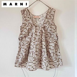 通常在庫品 極美品 MARNI マルニ チェックシャツ チュニック