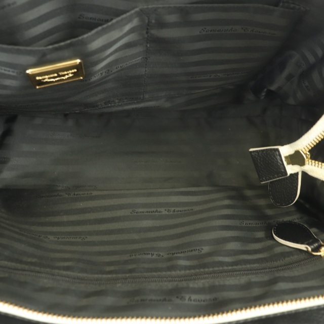 Samantha Thavasa(サマンサタバサ)のサマンサタバサ トートバッグ レザー ホワイト ワインレッド ブラック レディースのバッグ(トートバッグ)の商品写真