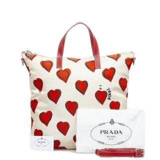 プラダ(PRADA)のプラダ NYLON STAMPATO ハート トートバッグ ショルダーバッグ 2WAY BN2052 ナイロン レディース PRADA 【1-0104006】(トートバッグ)