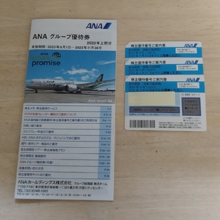 エーエヌエー(ゼンニッポンクウユ)(ANA(全日本空輸))のANA株主優待券 3枚＋グループ優待券1冊(その他)