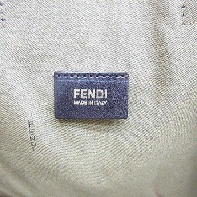 フェンディ FENDI トートバッグ ハンドバッグ レオパード柄 ブラウン 黒