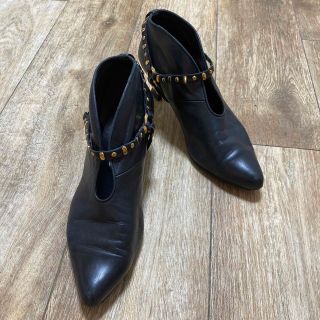 ランバン(LANVIN)のLANVIN PARIS ランバン◇リアルレザーデザインブーティー◇23.5cm(ブーティ)