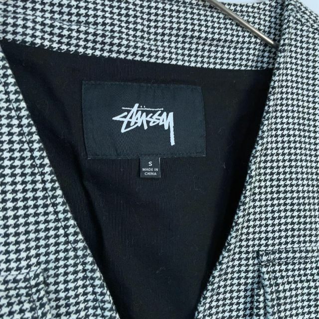 STUSSY - 美品 STUSSY ステューシー ワークベスト 千鳥格子 黒×白 ...