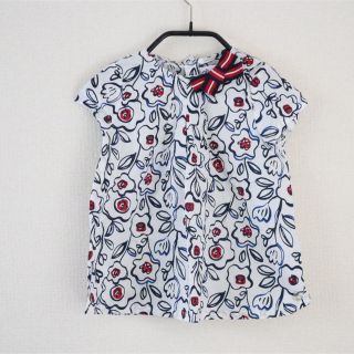 プチバトー(PETIT BATEAU)の【美品】プチバトー 花柄 トップス 24m / 86cm(シャツ/カットソー)