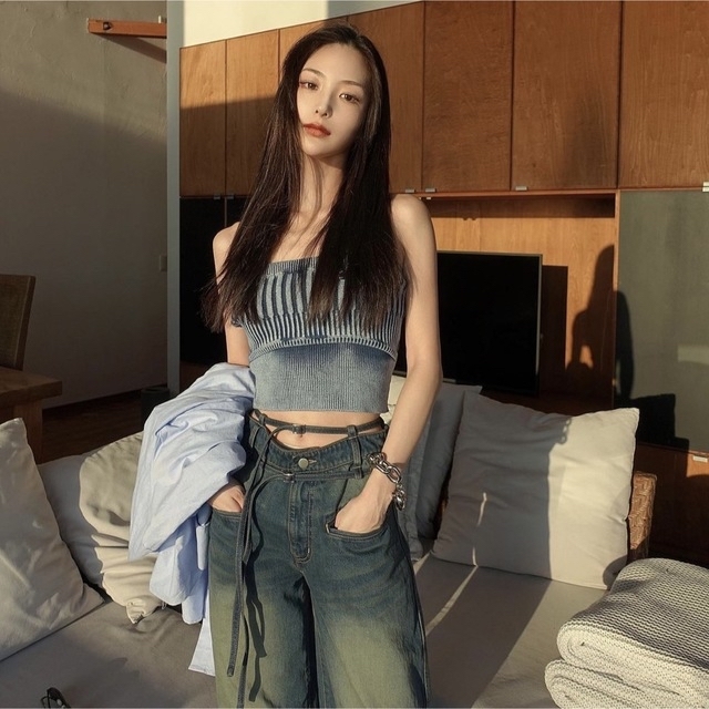 melt the lady denim 5 (over dyed pants) - デニム/ジーンズ