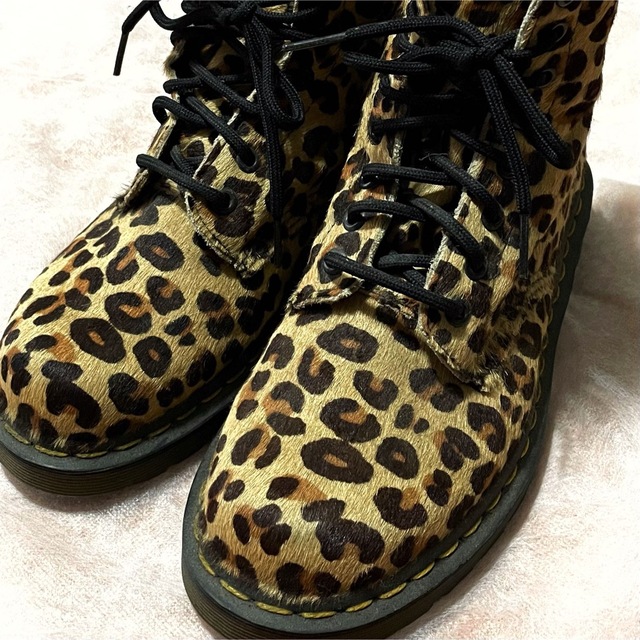 Dr.Martens【美品】ハラコ レオパード柄 8ホール ブーツ | mdh.com.sa