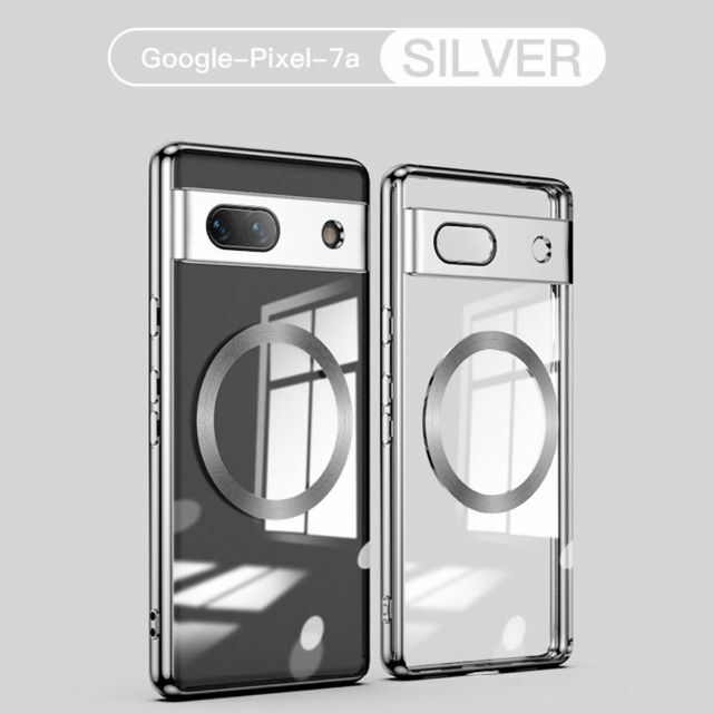 Google Pixel(グーグルピクセル)のPixel 7a ケース マグセーフ対応 シルバー スマホ/家電/カメラのスマホアクセサリー(Androidケース)の商品写真