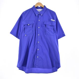 コロンビア(Columbia)の古着 コロンビア Columbia PFG 半袖 ボタンダウン フィッシングシャツ メンズXXL /eaa339871(シャツ)