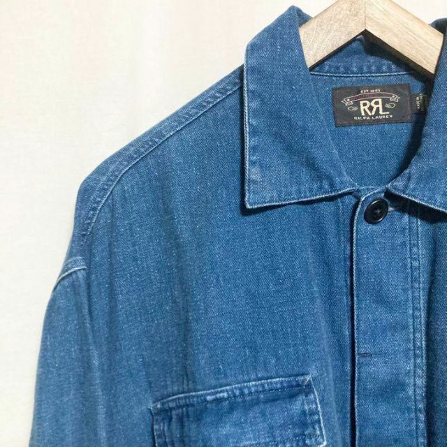 Lサイズ!RRL インディゴヘリンボーンシャツジャケット Lサイズ!RRL インディゴヘリンボーンシャツジャケット