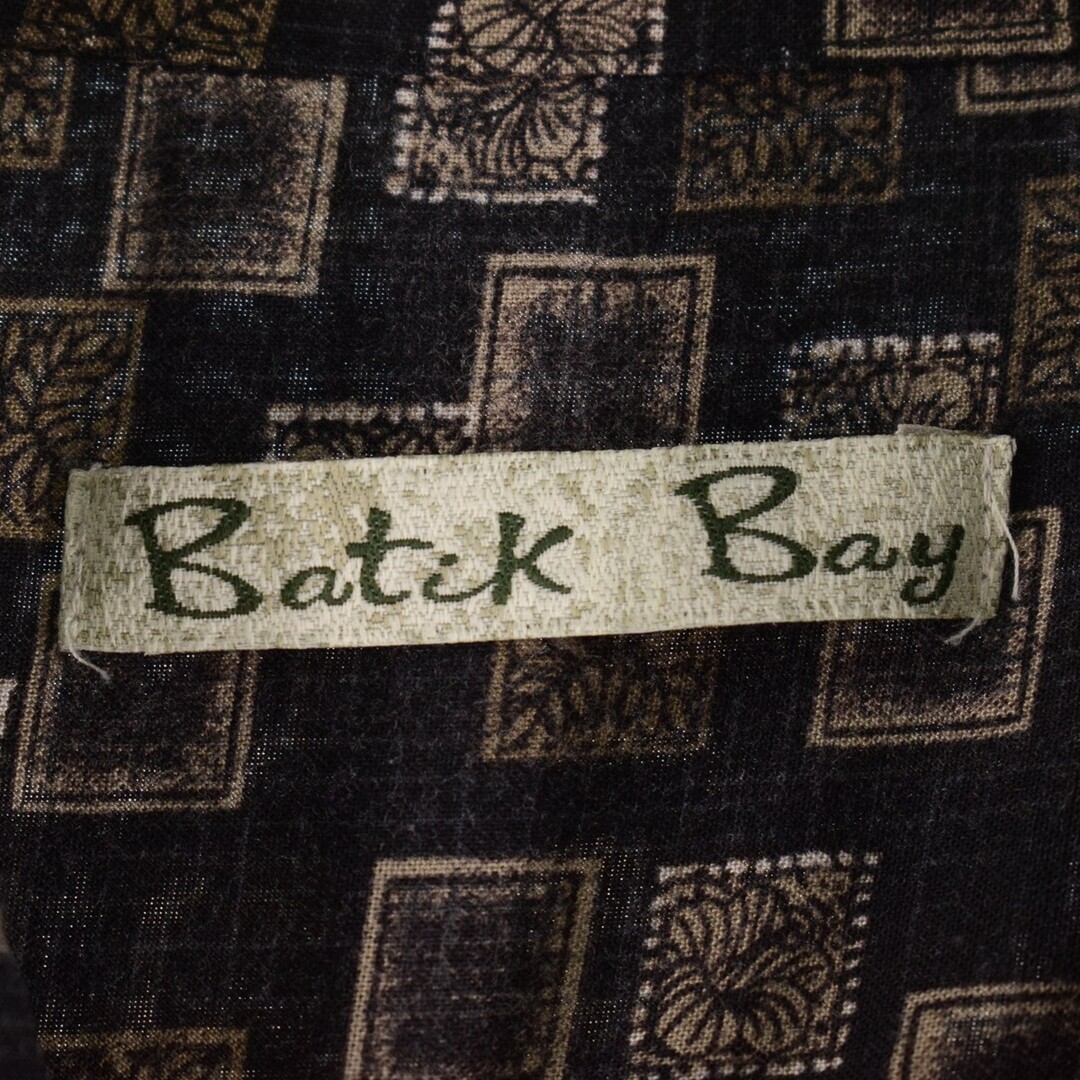 Batik Bay 総柄 半袖 レーヨンシャツ メンズL /eaa247882